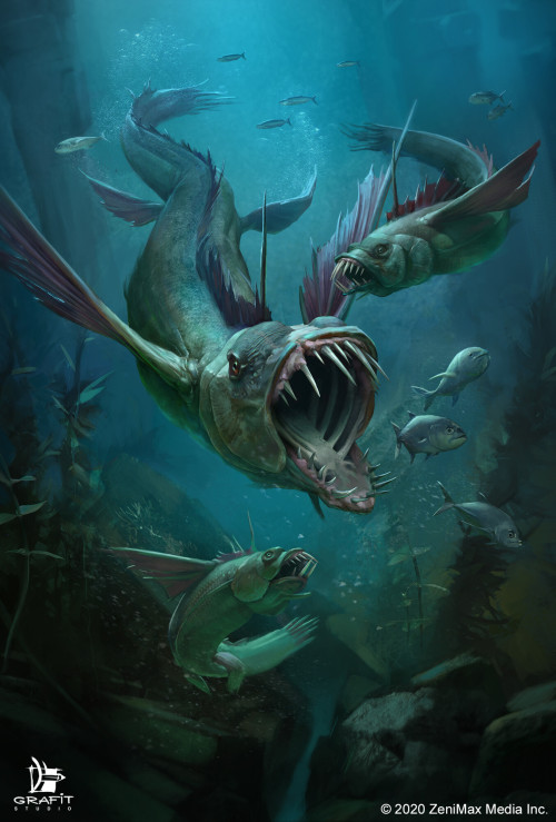 Giant Slaughterfish - The Elder Scrolls: Legends  Grafit Studio www.artstation.com/artwork/l