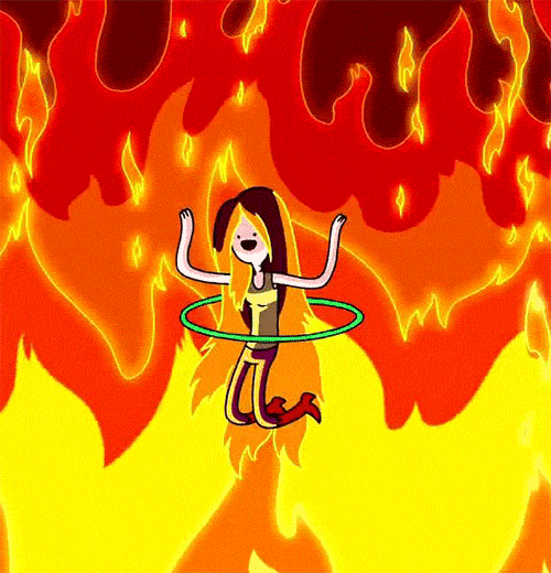 materiajunkie:  Marceline just hangin’ out in the Fire Kingdom.