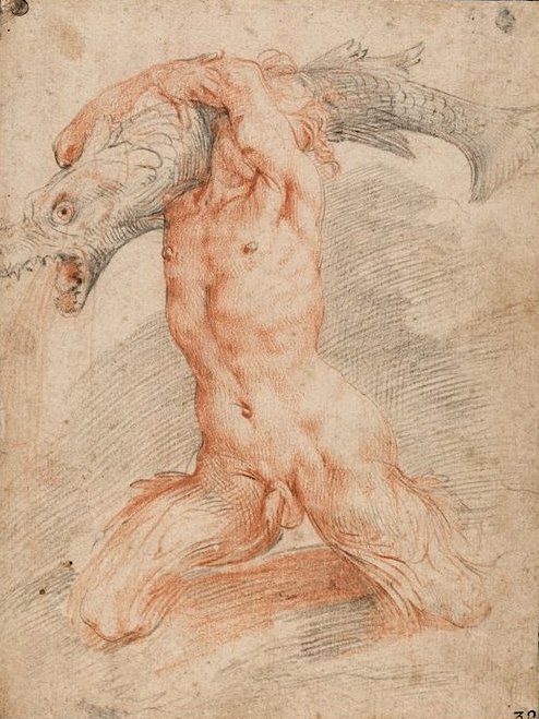 sculppp:Giuseppe Cesari (Le Cavalier d'Arpin) (1568-1640).Triton.