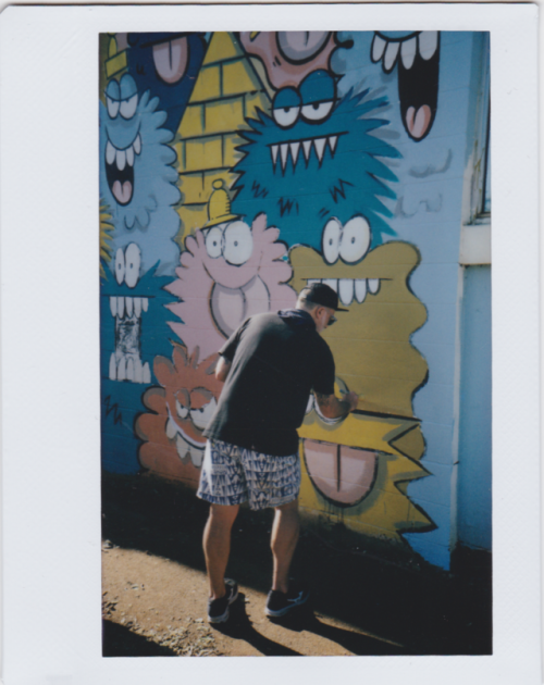 I was out in Hawaii recently for the POW! WOW! mural festival this year. Kevin Lyons was touching up