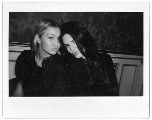 senyahearts:  Kendall Jenner & Gigi Hadid - Balmain After Party (25/09/2014) 