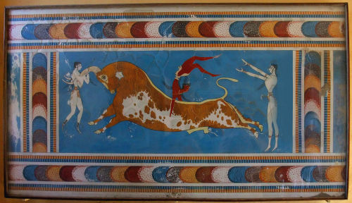 my-name-is-apollo:last-of-the-romans:Minoan Frescoes from the Palace of Knossos.Beauty!