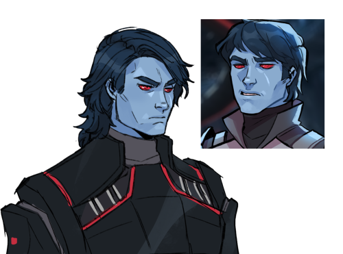 doodled ithar with longer hair and now i cant stop thinking about itand he somehow looked like chiss