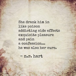 nrhartpoetry:  Her poison 🔥 nr hart