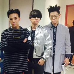 fckyeahgdragon: 150517 G-Dragon, Daesung and T.O.P at Inkigayo’s BackstageSource: bluemint77 on Instagram