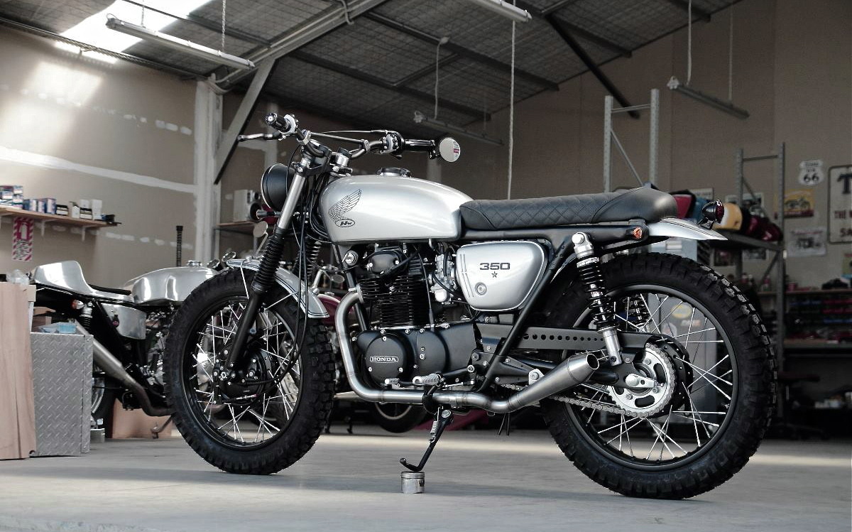 caferacerpasion:  Honda CB350 Brat Style â€œThe Dark Angelâ€ by Pacific