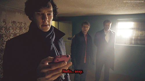 ∞ Scenes of Sherlock I-I’m not crying. I’m typing, and this stupid bitch is r