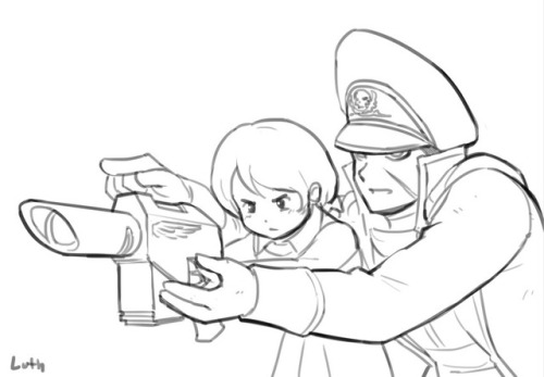 boltertokokoro: October Request 01:Commissar teaching his little daughter to shoot (execute)