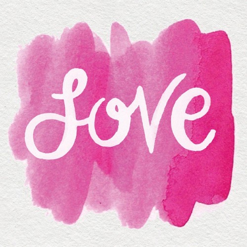 Here is some Valentines Day love. Happy Valentines Day! #handlettering #watercolour