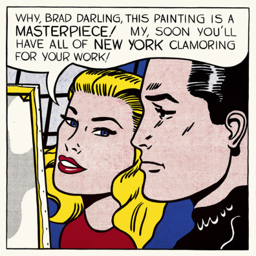 blondebrainpower:  Masterpiece  -  Roy Lichtenstein,  1962