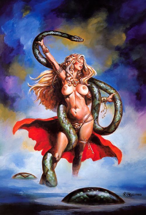 clyde caldwell snake charmer