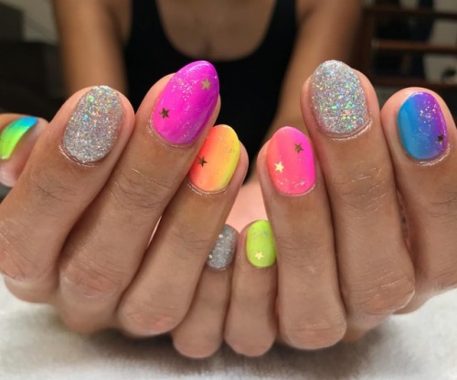 Unicorn Rainbow Magic for Ashley ✨ #ombrenails #unicornnails #nailart #naturalnails #heynicenails (a