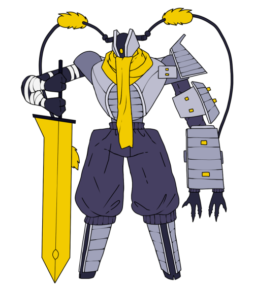 Longhorn beetle paladin.  (Yes he’s 15 feet tall.) #longhorn beetle#entomology#insect#monster boy#character design#paladin#science#original character#oxyart