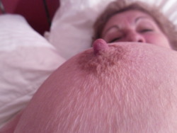 ukgrannylover:over60bigtits:Mommy’s nipple got this hard just thinking about her son sucking it.  Please, baby, please, won’t you take what Mommy is offering you?  Jesus! I could hang a wet coat on that! LOLZ