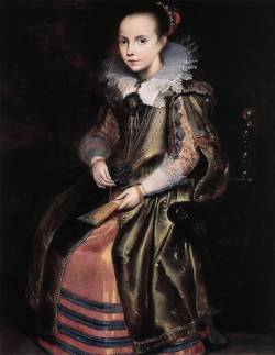 colourthysoul:  Cornelis de Vos - Elisabeth (or Cornelia) Vekemans as a Young Girl 