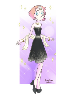 My awesome artist friend @bbrinee designed this evening dress for Pearl! Isn’t it sparkly and amazing??