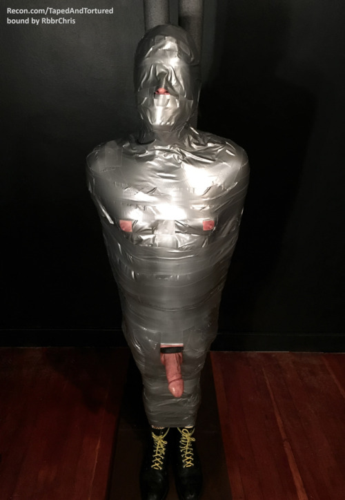 tapedandtortured:  Puppy taped me up :-)#firsttimeforeverything