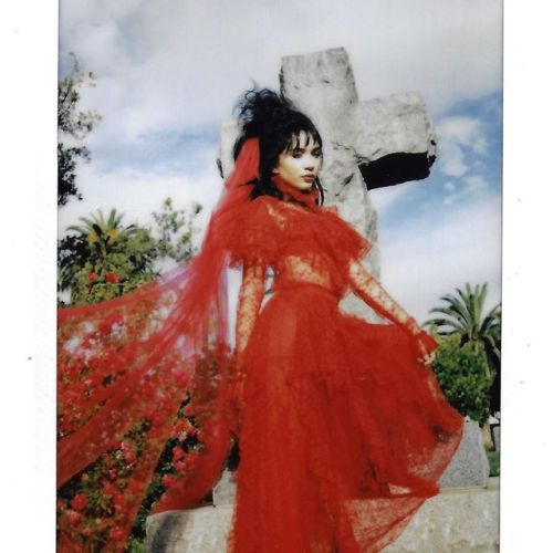 “rodarte: Love ❤️ @rowanblanchard dressed as Lydia Deetz for @cinespia’s season opening film: Beetle