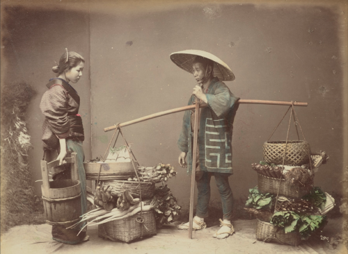 Kusakabe Kimbei (Japanese, 1841 - 1934, active 1880s - about 1912), Vegetable Peddler, 1870s - 1890s