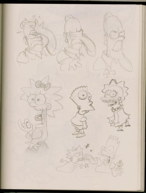 fyspringfield:    “Why don’t you post some more old Simpsons drawings?” All right,