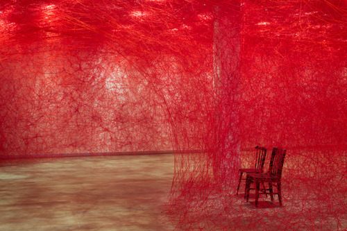 contemporary-visual-art: Chiharu Shiota, Infinity Lines, 2017 at SCAD Museum of Art