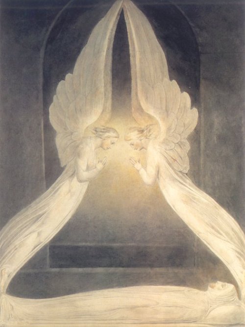 artist-blake:Christ in the Sepulchre, William Blake