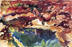 Figure and Pool, 1917, John Singer Sargent