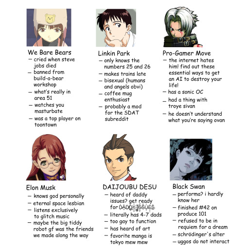tag yourself (late 90s and early 2000s anime protag edition)