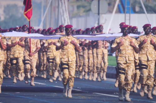 Qatari army at national parade 2015.