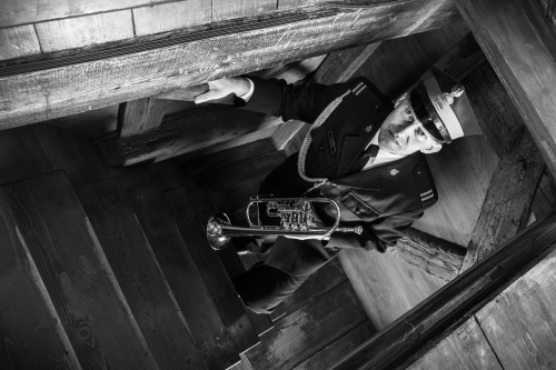 The bugler from the tower of St. Mary’s Basilica in Krakow, Poland