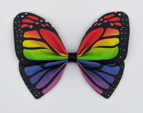 sosuperawesome:Pride Butterfly BarrettesTerrafaye Seemings on Etsy Ok I have a bow addiction. Like 