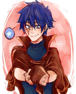 kkumri:  ok crude doodle but think about jellal developing an attachment to cloaks like baby blankets because they’ve always kept him warm and safe and make him feel so secure jfc think about it