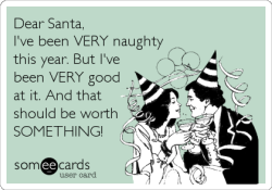 pixie-bitch75:  Hmm….what do you think Santa, can I still get your package under my tree? ♡Kisses,pixie♡