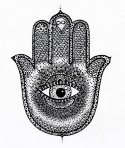 thelookingglassgallery:  “Hamsa” by Luna Portnoi 