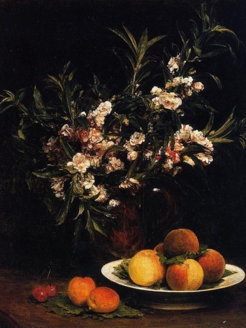 Henri Fantin-Latour, Still lifes with flowers and peaches