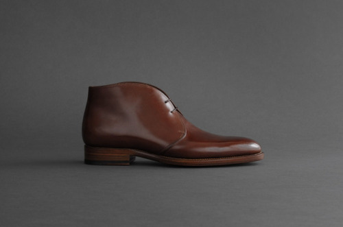 Zonkey Boot hand welted two-eyelet chukka boots on the Classic last, made from Bavarian Calf, staine