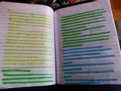 I’m actually writing a color-coded