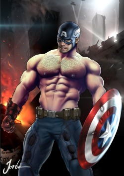 jordenarts:  Captain America  Fight for Justice  (Art by Jorden) 