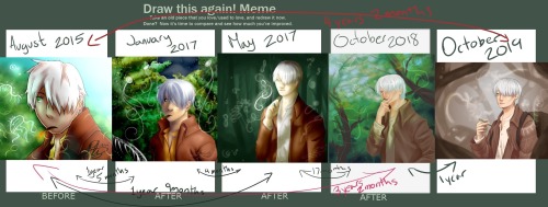 Ginko from Mushishi will always be one of my faves. Using him to track my artistic progress is alway