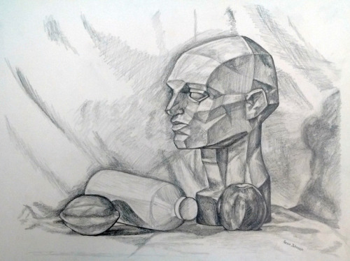 Another Still Life Drawing I Made In Class About A Month Ago. This Was Drawn On An 18x 24 Sheet Of Paper
