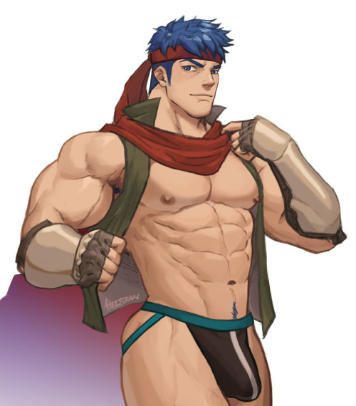 Ike in jocks SFW and NSFW versions in full resolution are on my Patreon! https://www.patreon.com/hel