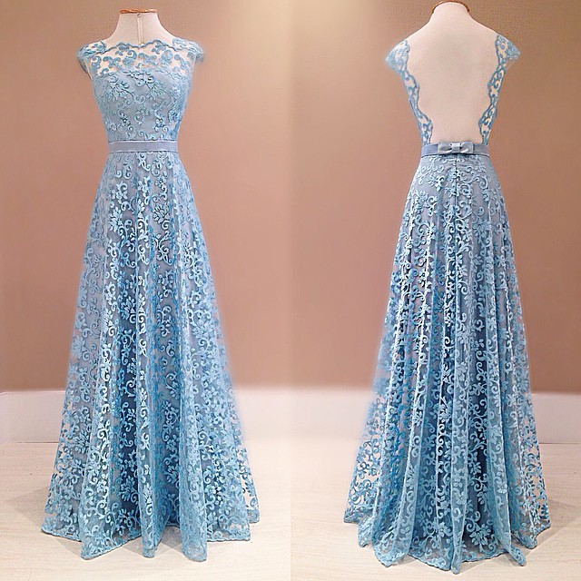 Light blue prom dress