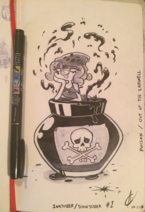Inktober/Toontober Entry #1Poisonous/Out of the Inkwell