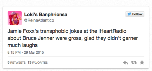 micdotcom:How did Jamie Foxx and the iHeartRadio Music Awards think this transphobic Bruce Jenner jo