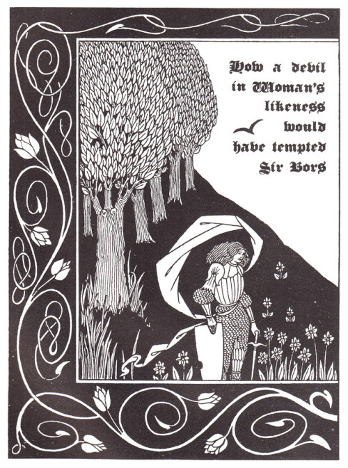 adelphe: Illustration by Aubrey Beardsley in Le Morte D'Arthur by Thomas Malory, 1893-1894 The Colle