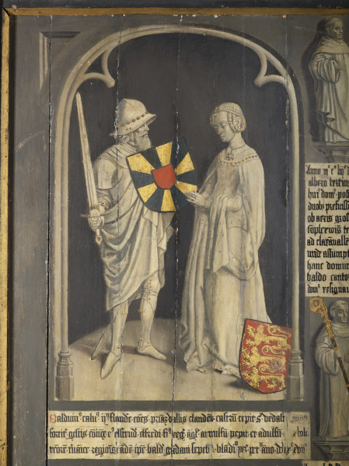 Part of a series of 17 paintings of counts of Flanders and abbots of Ten Duinen, 1480