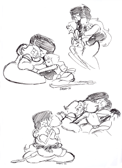 Gracekraft:  Sketch Page Of Some Snuggly Crystal Gems Commissioned By Mastermeg 