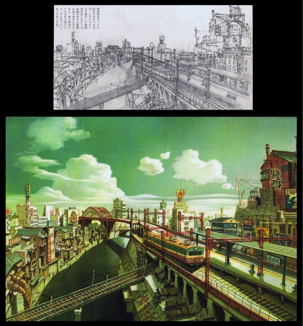 3lix13:  …Takaramachi (Treasure Town)   environment concept art from Tekkonkinkreet