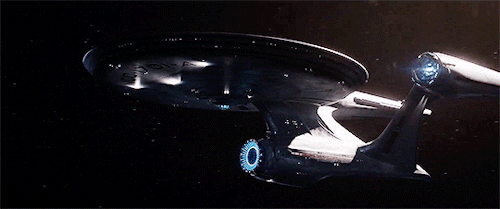 sci-fi-gifs:Space: the final frontier. These are the voyages of the starship Enterprise. Its five-ye