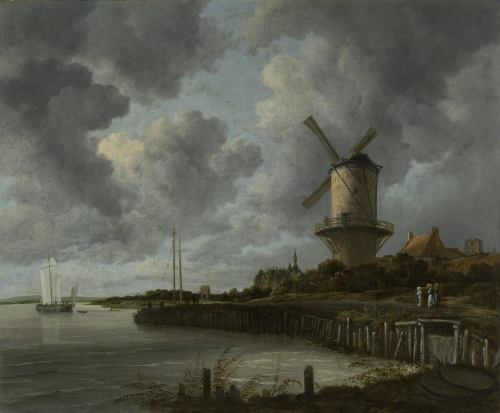 catonhottinroof:  Johan Barthold Jongkind (1819-1891), Windmill near Delft, 1857 Paul Gabriël (1828-1903), A mill on a polder, c.1889 Johan Barthold Jongkind, Mills in Rotterdam, 1857 Paul Gabriël, Windmill on a pond Jacob Isaackszoon van Ruisdael